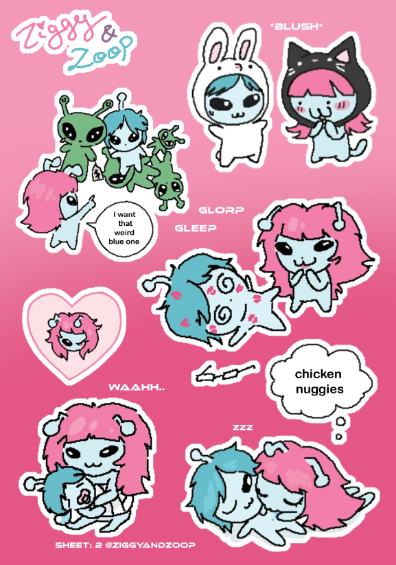 [Silly Zoop] Sticker Sheet: 2 product image (1)