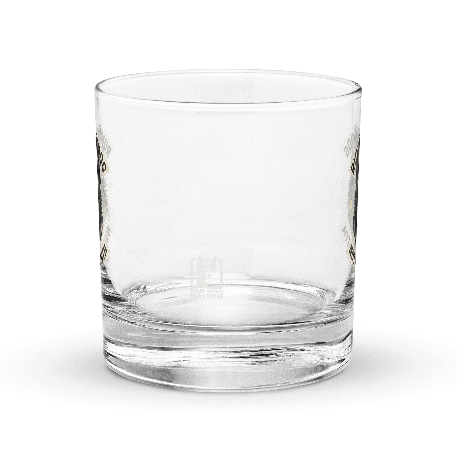 Run Your Dog Not Your Mouth Whiskey Rocks Glass product image (2)