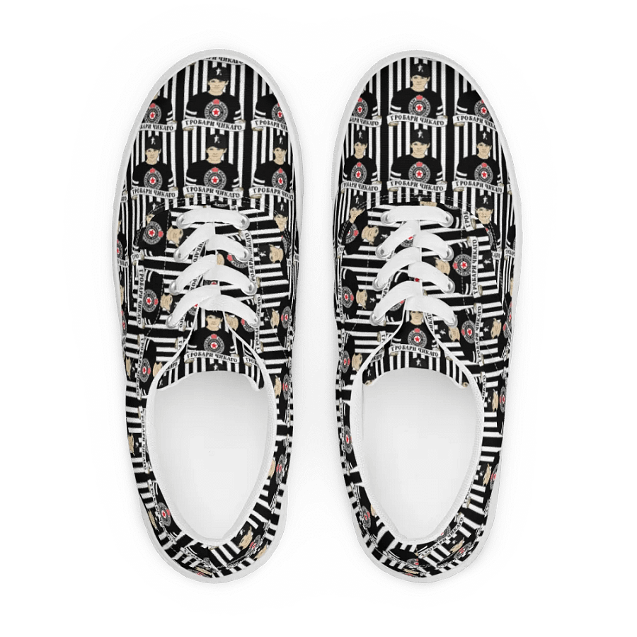 Grobari Čikago KK Partizan Men's Lace-Up Canvas Shoes product image (11)