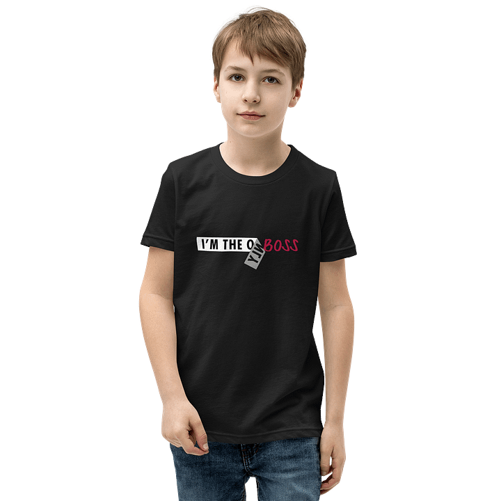 Kids Youth Short Sleeve T-Shirt Only Boss Lettering product image (1)