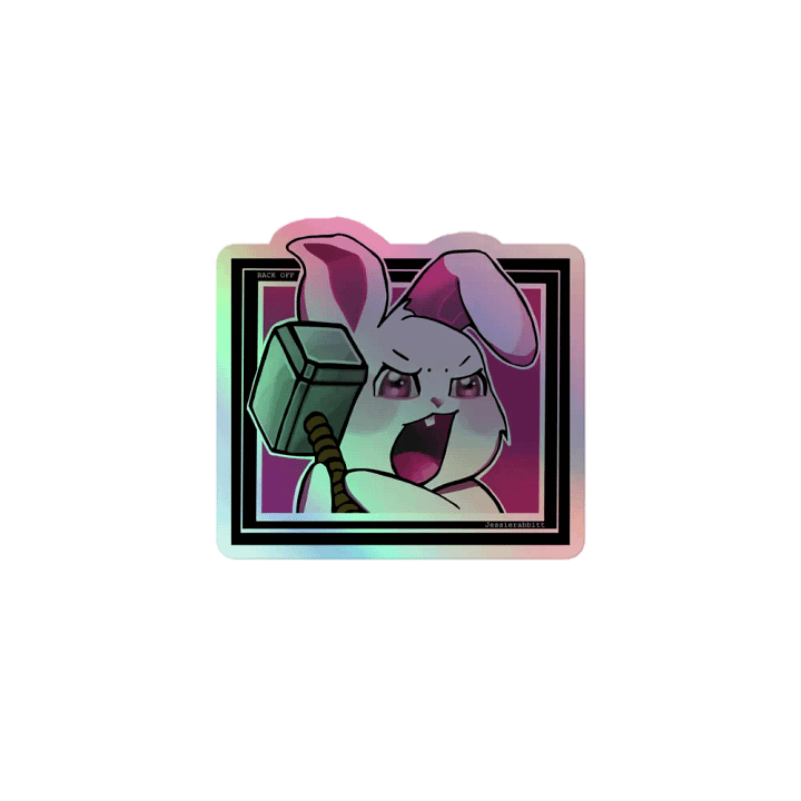 Holographic Angry rabbitt product image (1)