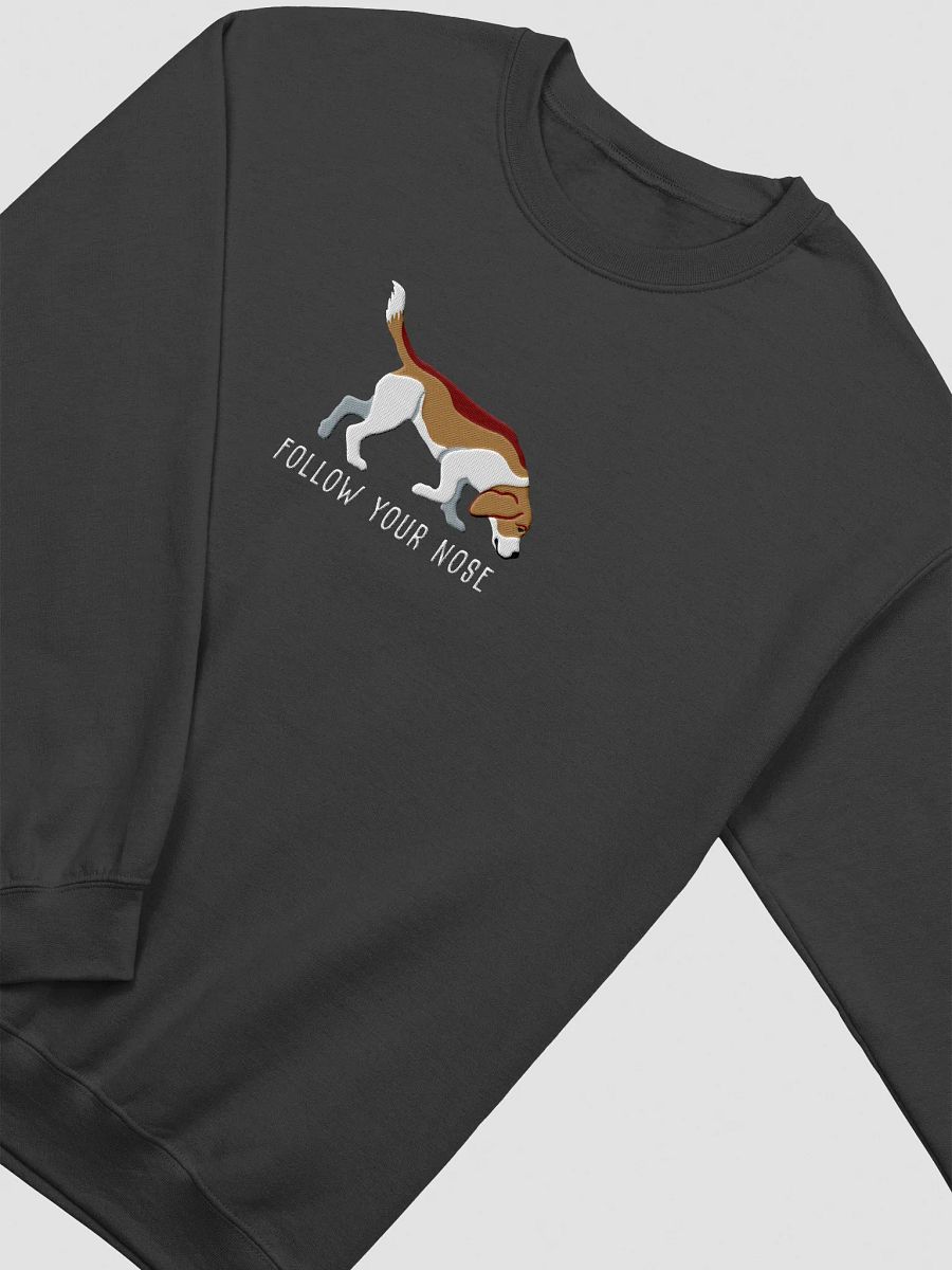 Follow Your Nose Sweatshirt (Embroidered) of a Beagle(Brown & White) product image (13)