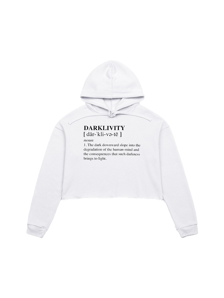 DARKLIVITY Definition Crop Hoodie | White product image (1)