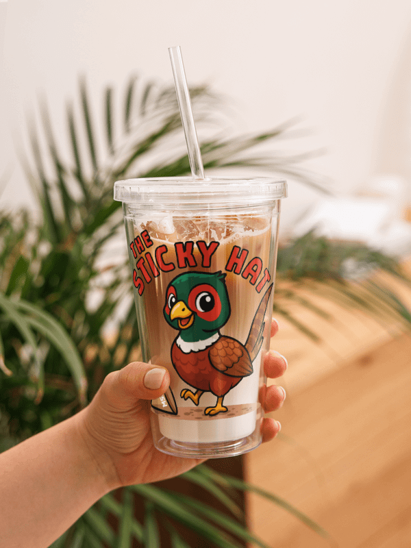 The Sticky Hat - Double Wall Clear Plastic Tumbler product image (1)