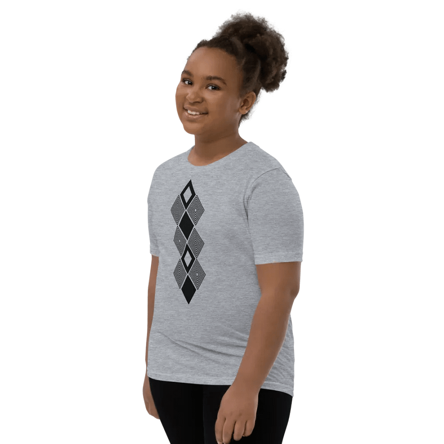 Black and white triangle design Youth T-shirt product image (11)
