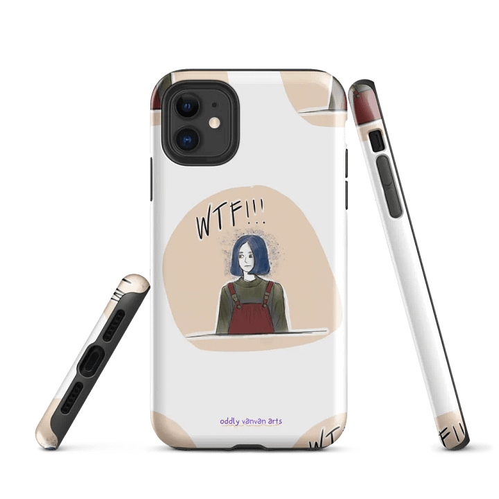 WTF!!! Blue Hair Illustration Tough iPhone® Case product image (1)