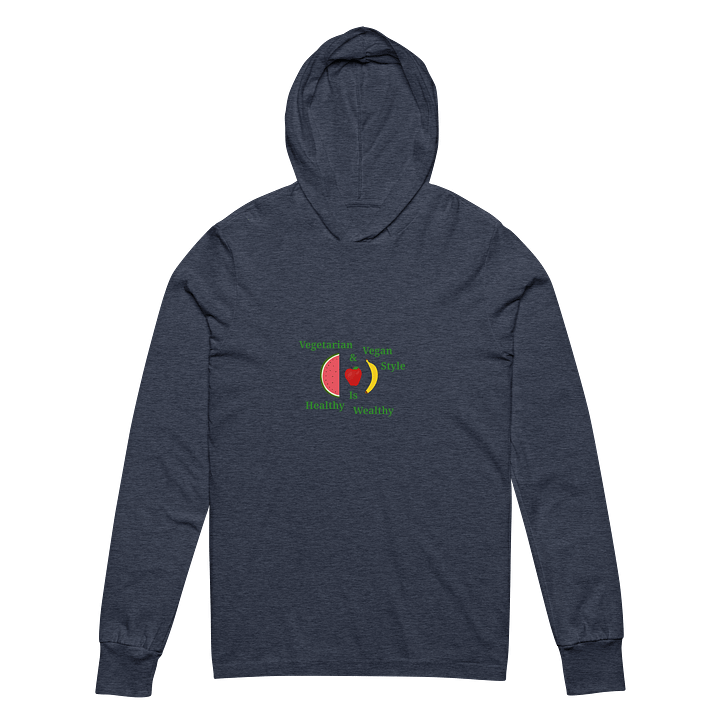 Healthy Wealthy Vegetarian & Vegan Hooded Tee product image (2)