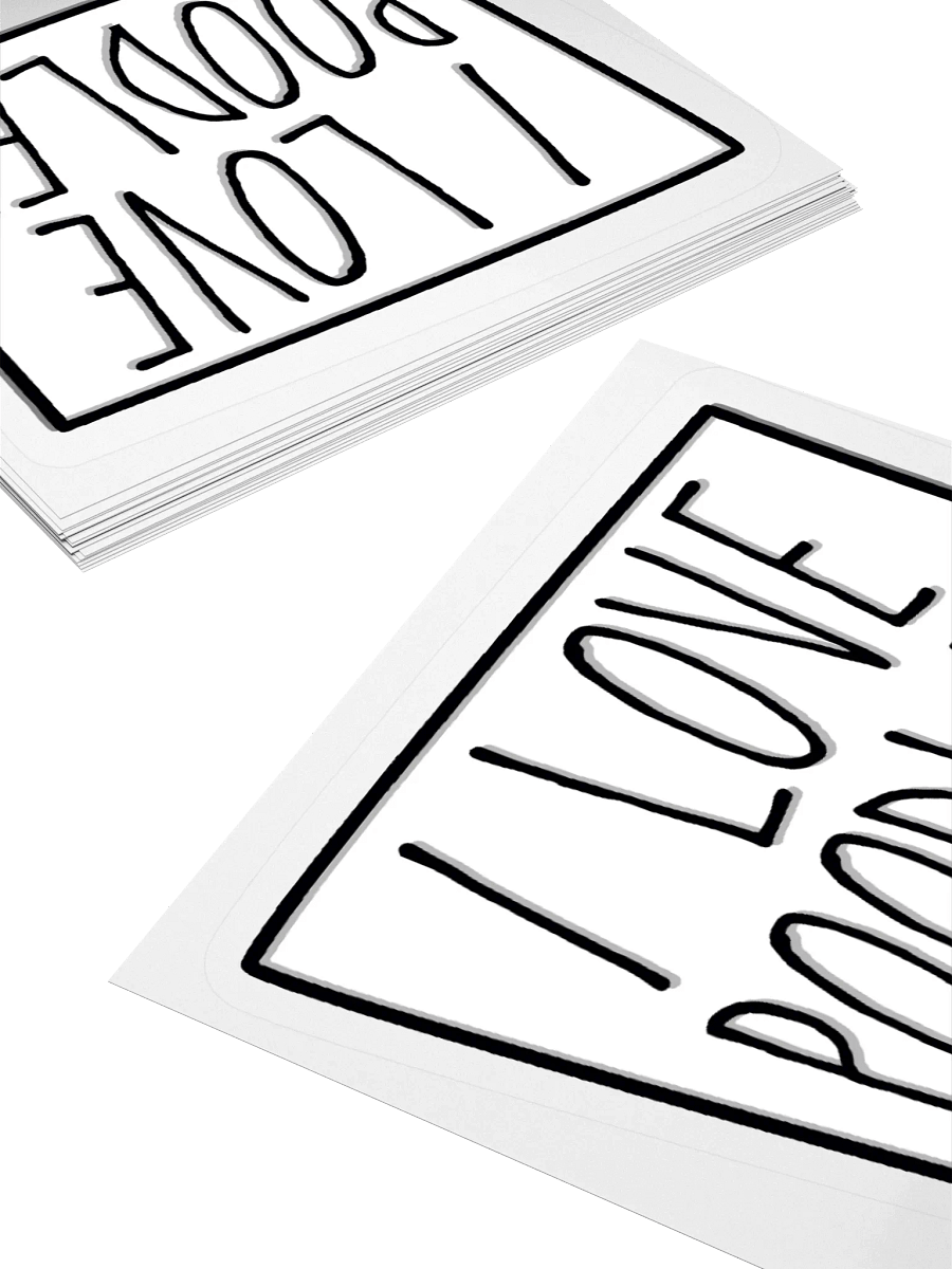 "I Love Poodles" Comic Speech Bubble Sticker product image (11)