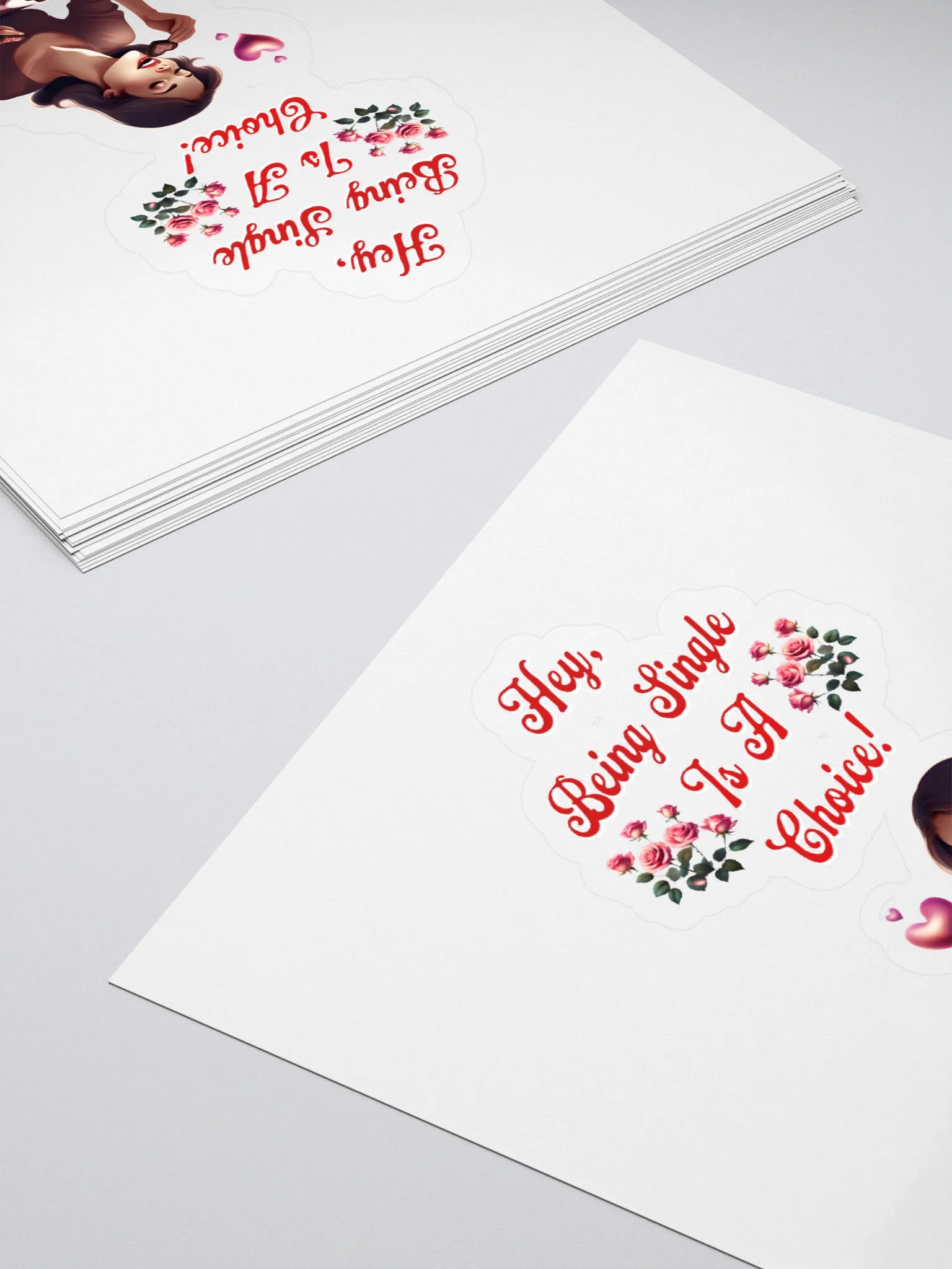 Hey, Being Single Is A Choice - Valentine's Day Design Sticker product image (4)