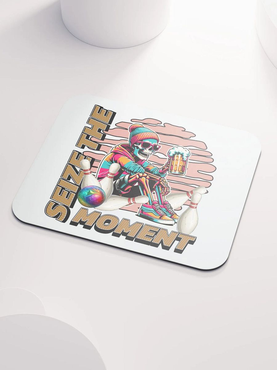 Seize The Moment Skeleton Beer Bowling Vibrant Moment Mouse Pad product image (3)