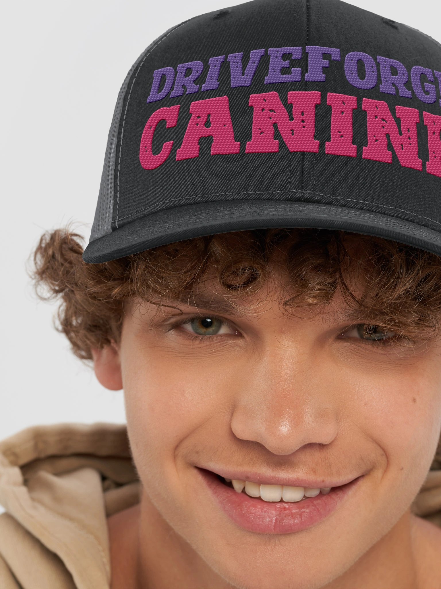 DriveForge Canine Pink & Purple Logo Trucker Hat product image (8)