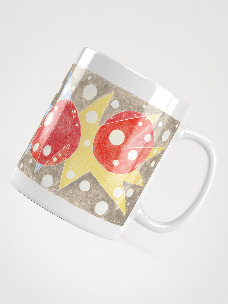 Cartoon Conflict and Curiosity White Glossy Mug product image (7)