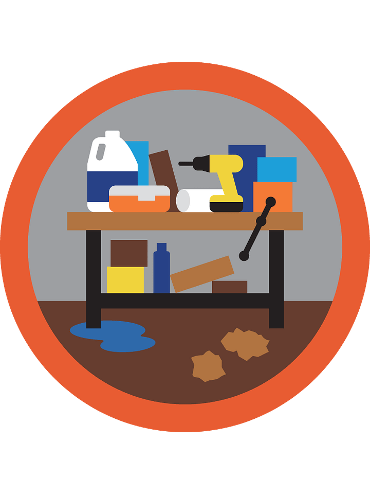 Messy Workbench (de)Merit Badge product image (1)
