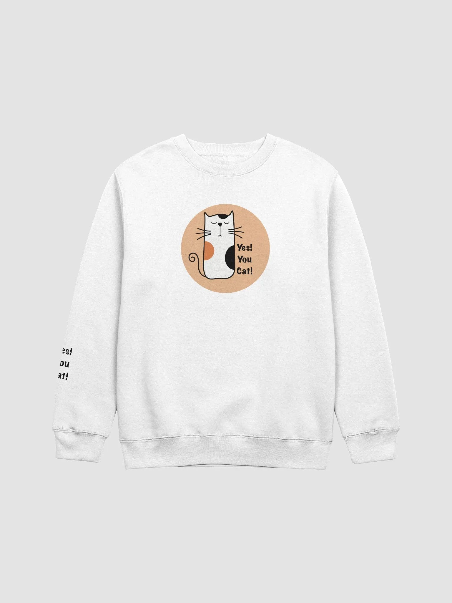 Yes! You Cat! Premium white crewneck product image (2)