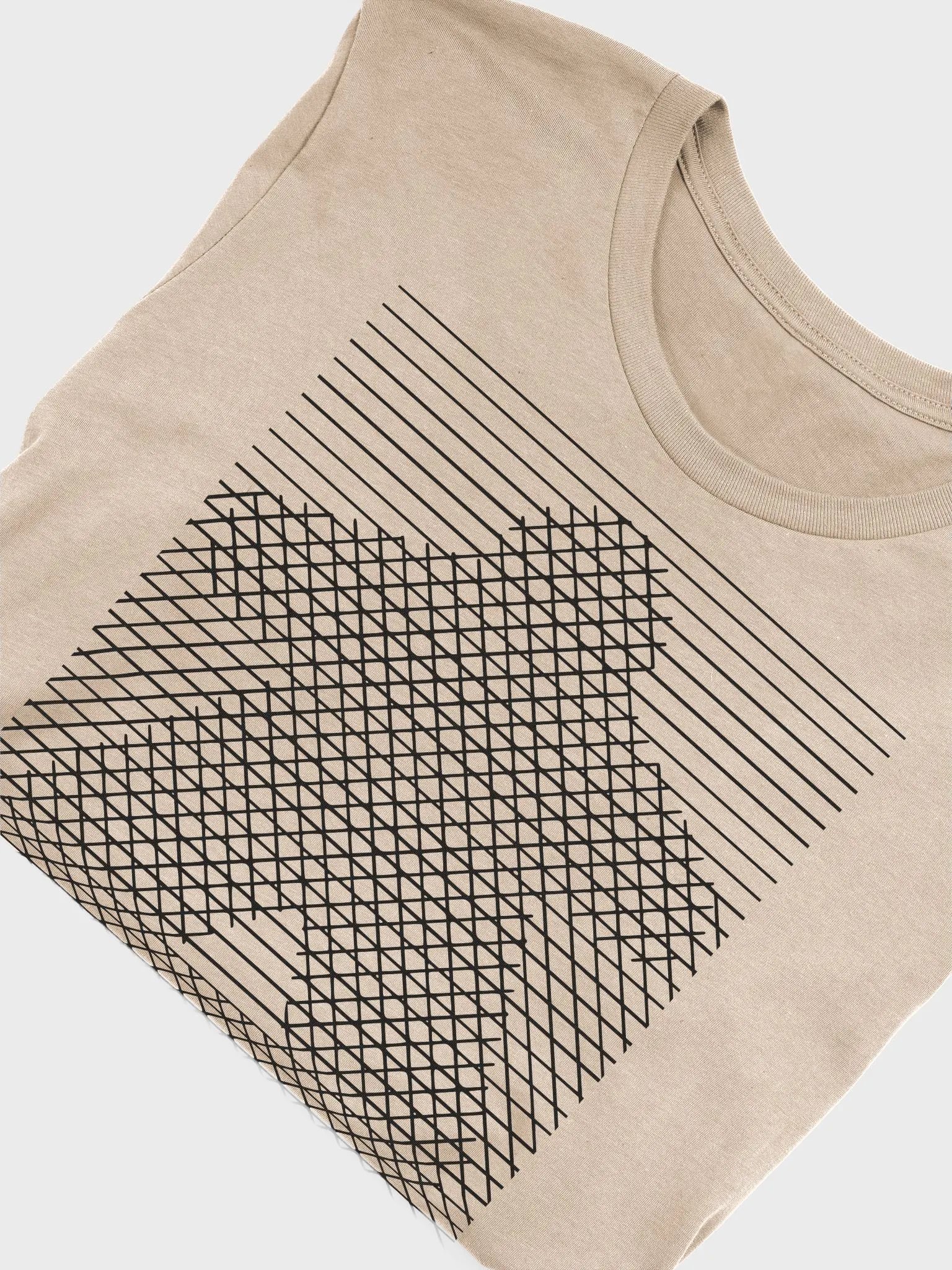 Meeple Lines Cross-hatch T-shirt for Board Gamers - Tan product image (3)