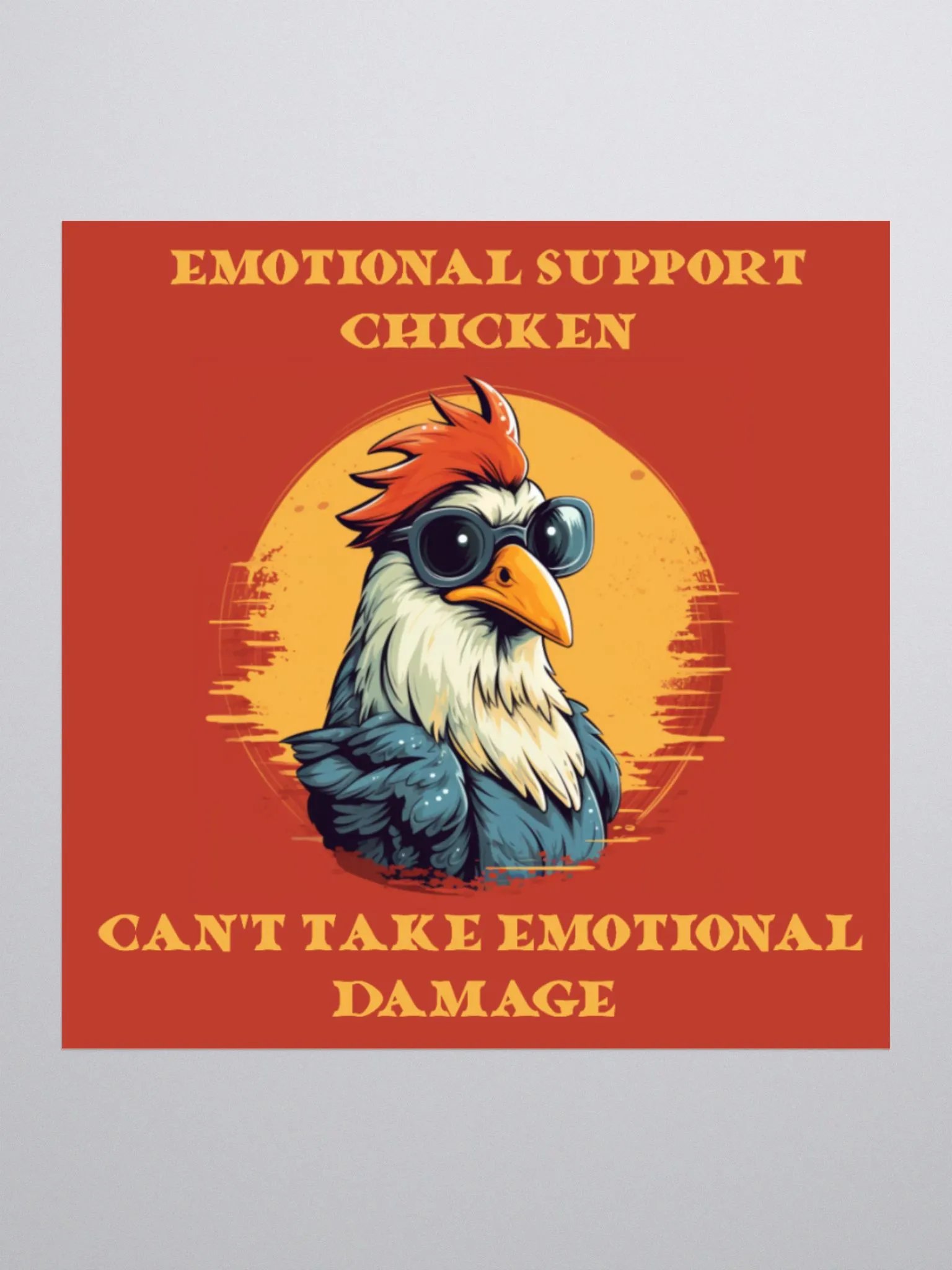 Emotional Support Chicken Sticker (Sticker Series) product image (1)