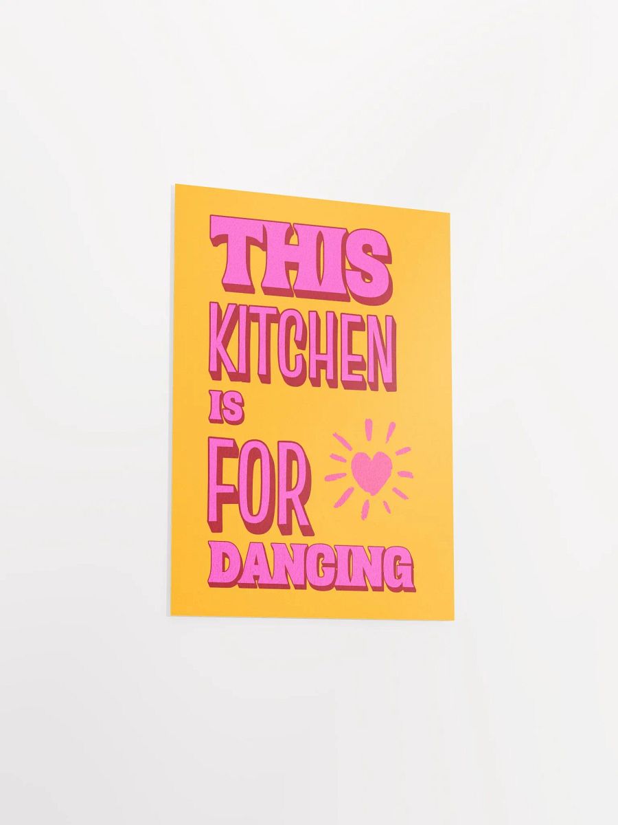 THIS KITCHEN IS FOR DANCING Retro Typography Art Print product image (12)
