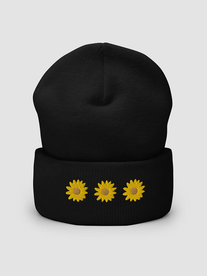 Embroidered Sunflowers Beanie product image (1)
