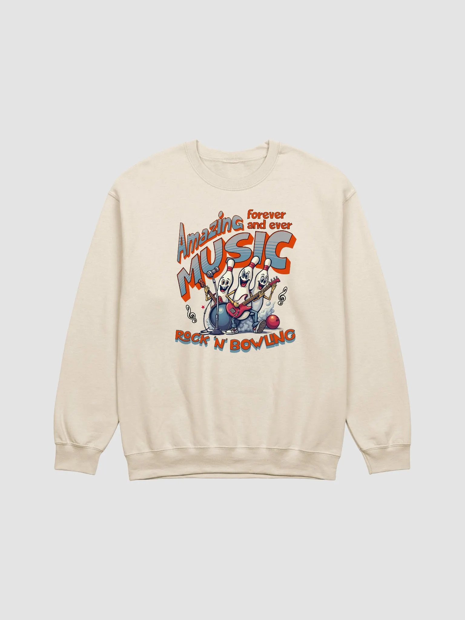 Amazing Music Rock N Bowling Air-Spun Classic Crewneck Sweatshirt product image (19)