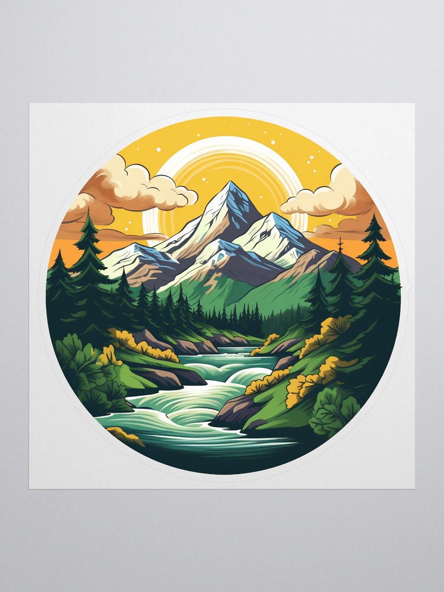 Morning Mountains sticker product image (1)