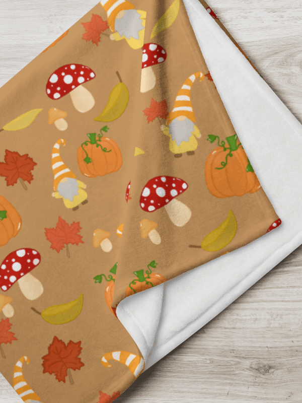 Fall with my Gnomies in Brown Throw Blanket product image (1)