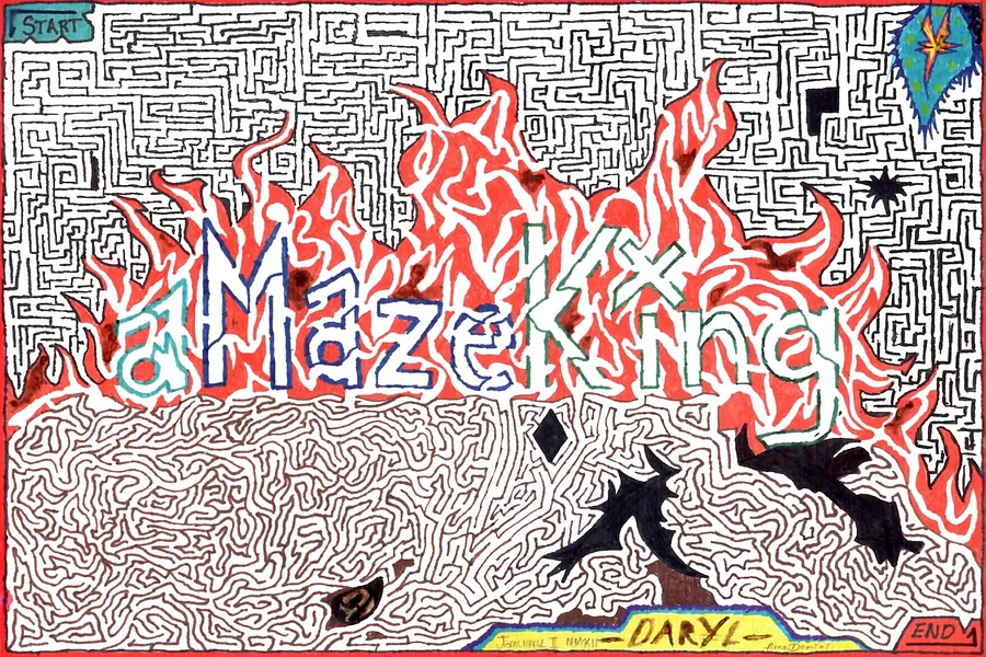 Custom Hand Drawn aMAZEking Maze, YO(u)! product image (28)