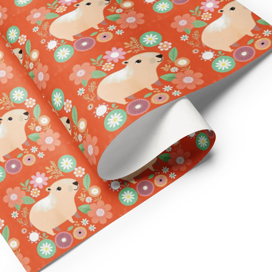 Cute Capybara Wrapping Paper product image (7)
