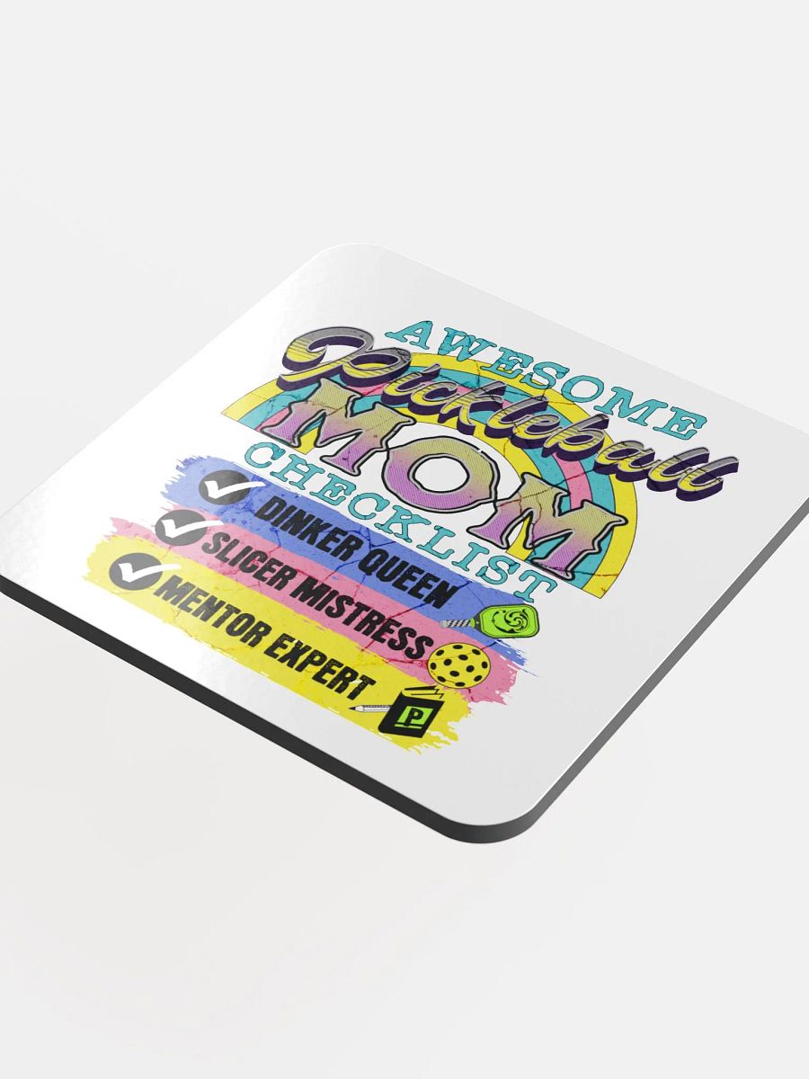 Mom Checklist Pickleball Cork Coaster product image (4)