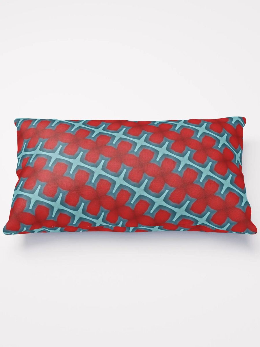Red & Blue Diagonal Floral Pillow product image (1)