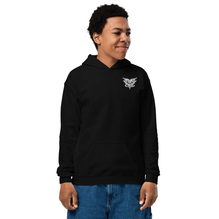 Youth Hoodie - Metal Logo (White) product image (1)