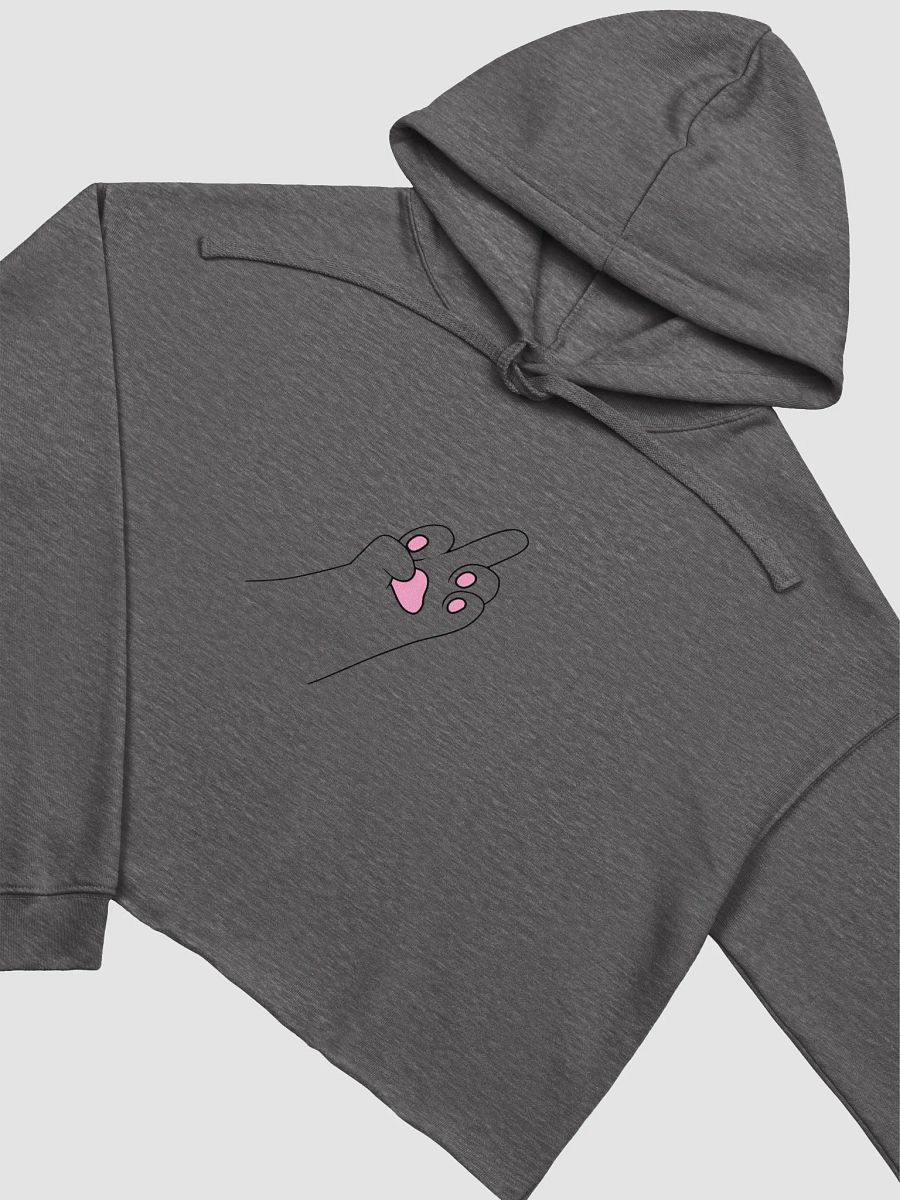 Middle Finger Cat Paw Crop Hoodie product image (15)