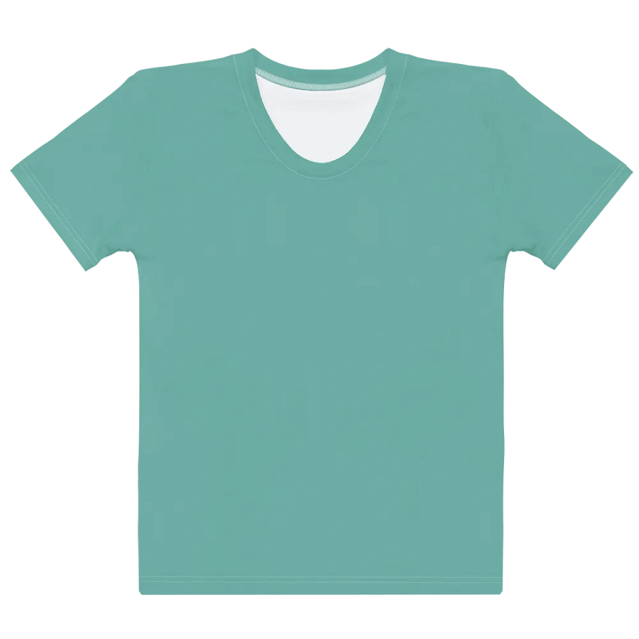 Plain Turquoise Green True Summer Women's Crewneck Polyester Heavyweight Premium T-Shirt by Treasure Pie product image (10)