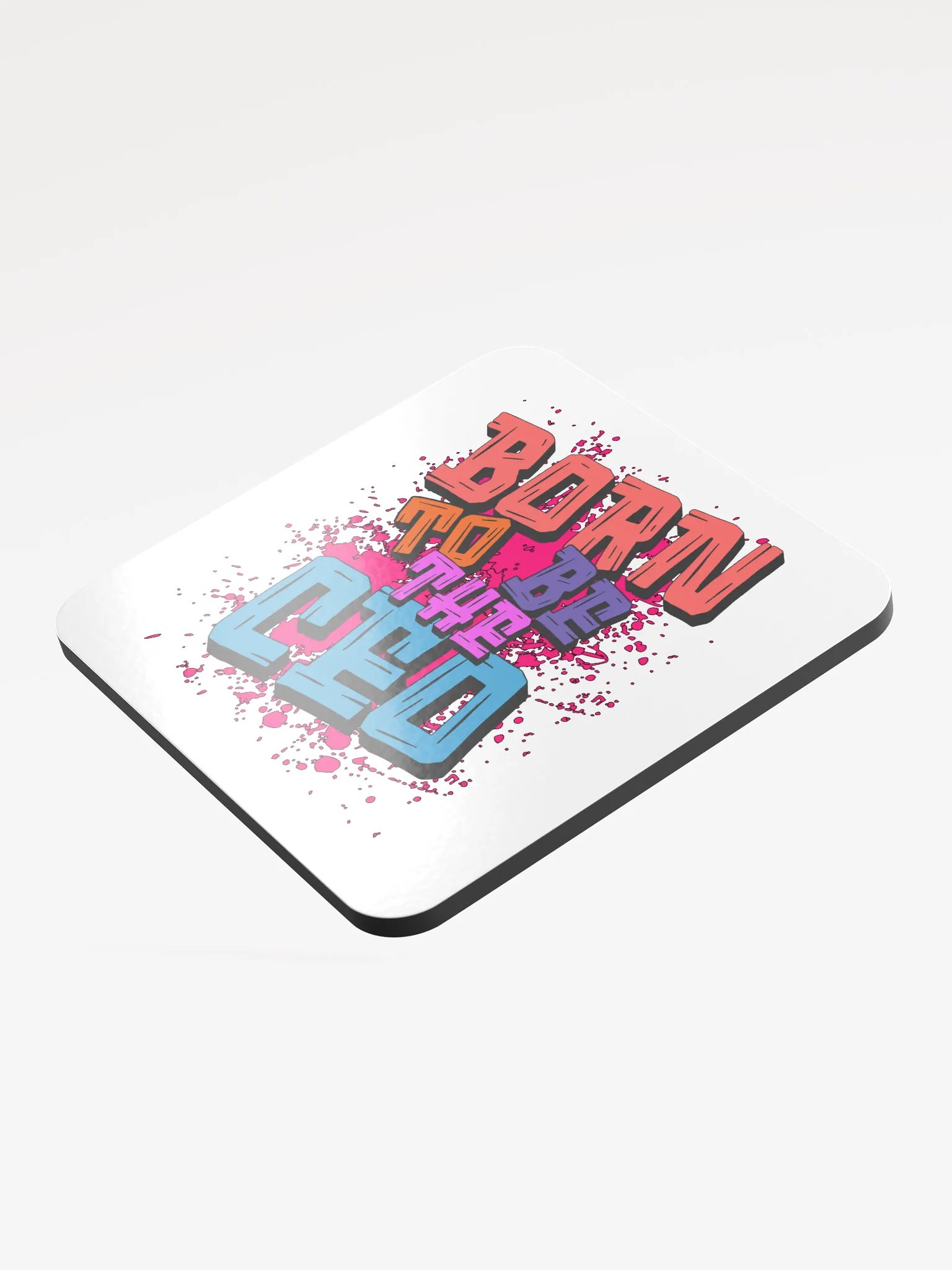 Born To Be Ceo Vibes Glossed Cork Coaster product image (4)