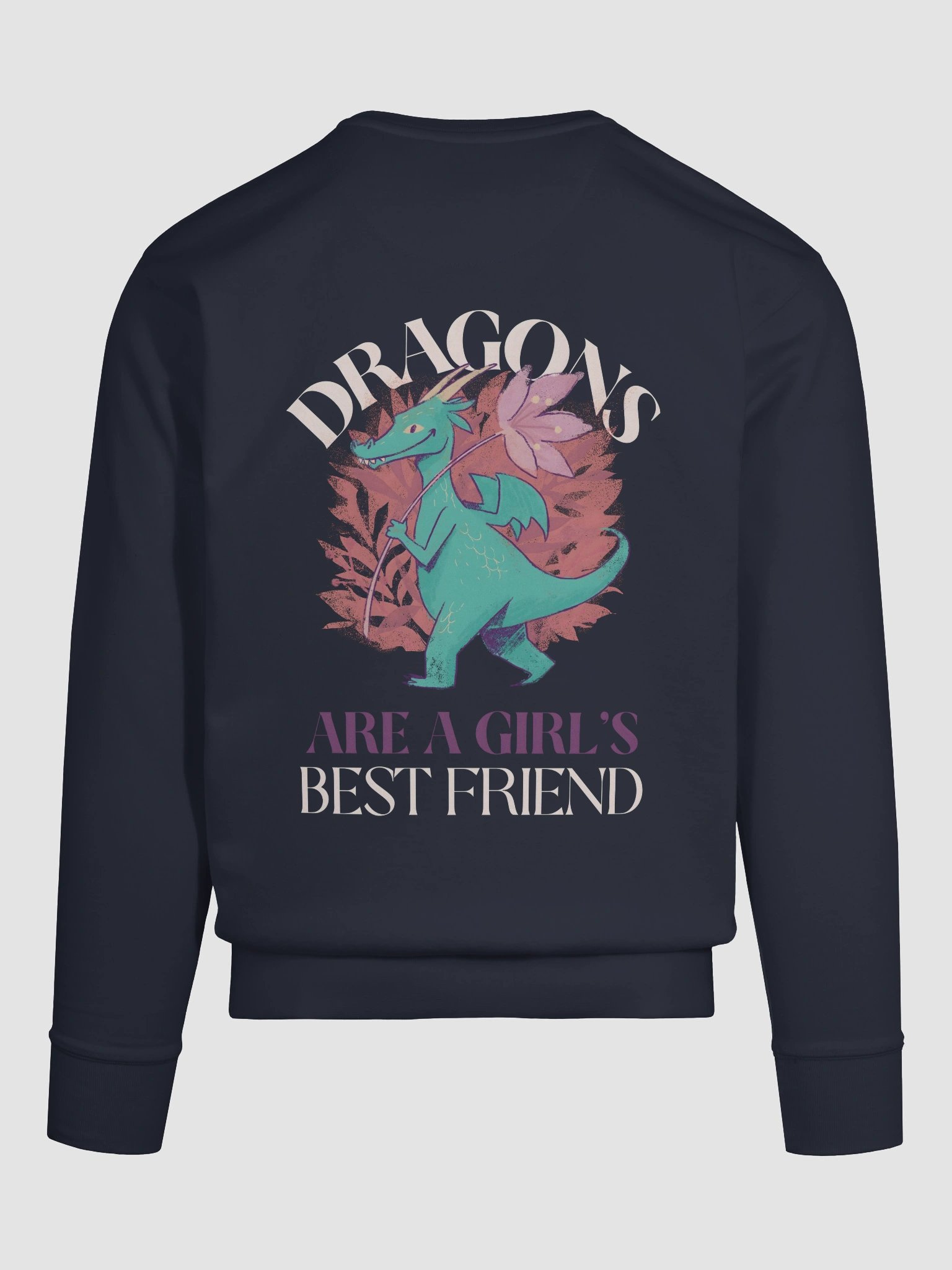 Dragons Are A Girl's Best Friend Dragon Girl Woman Friendship Sweater product image (9)