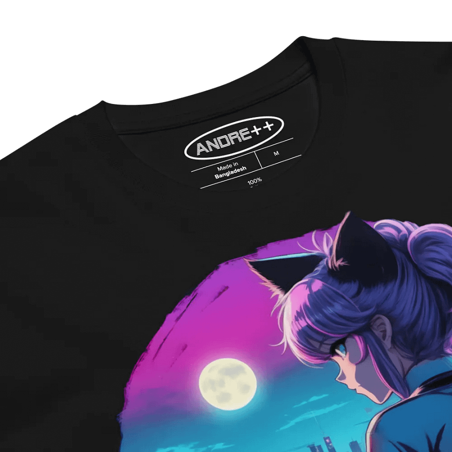 Anime Catgirl Rooftop (AS Colour Unisex Premium T-Shirt) product image (8)