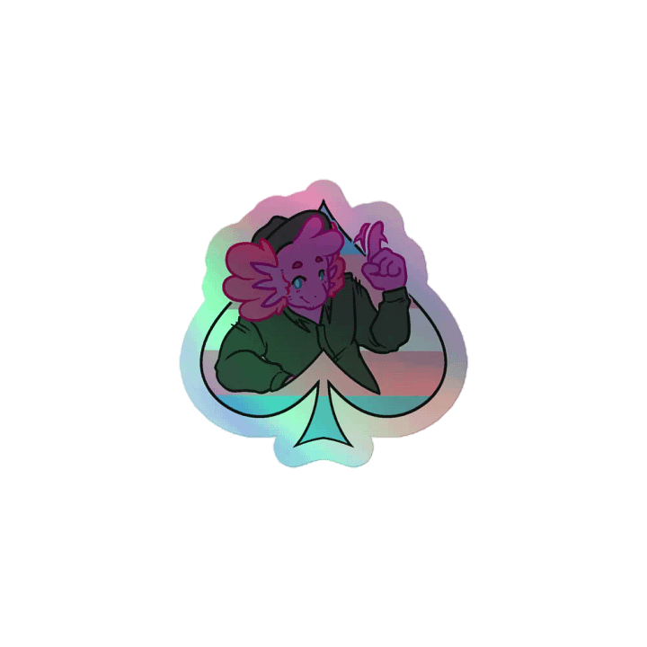 Trans in Spades | Kiss-Cut Holo Sticker product image (1)