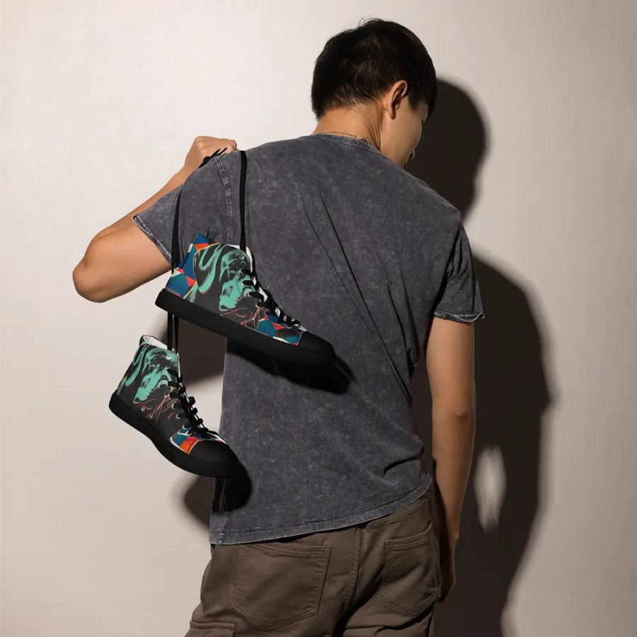 Neon Canine Chaos Men's High Tops product image (7)