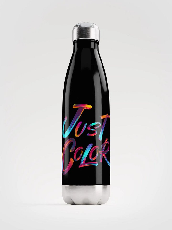 Vibrant Brushstroke 'Just Color' Stainless Steel Water Bottle product image (1)