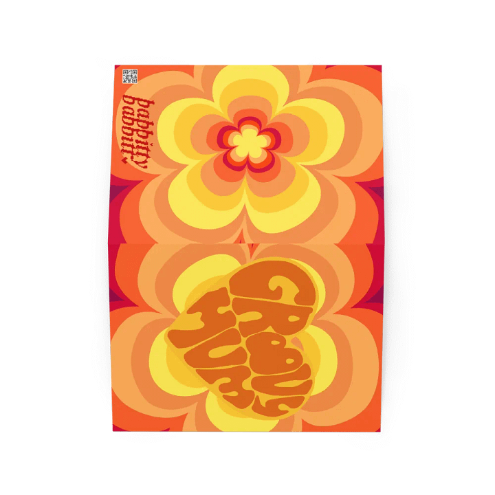 Groovy Mum terracotta retro portrait greetings card product image (2)
