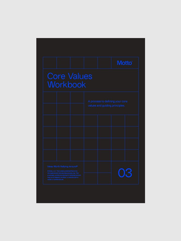 Motto® Core Values Workbook product image (1)
