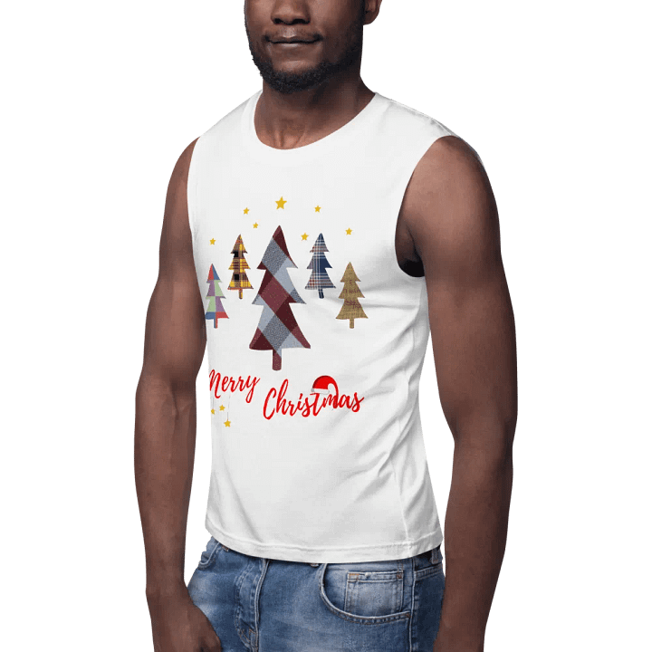 Happy Holidays in Christmas Muscle Tank product image (6)