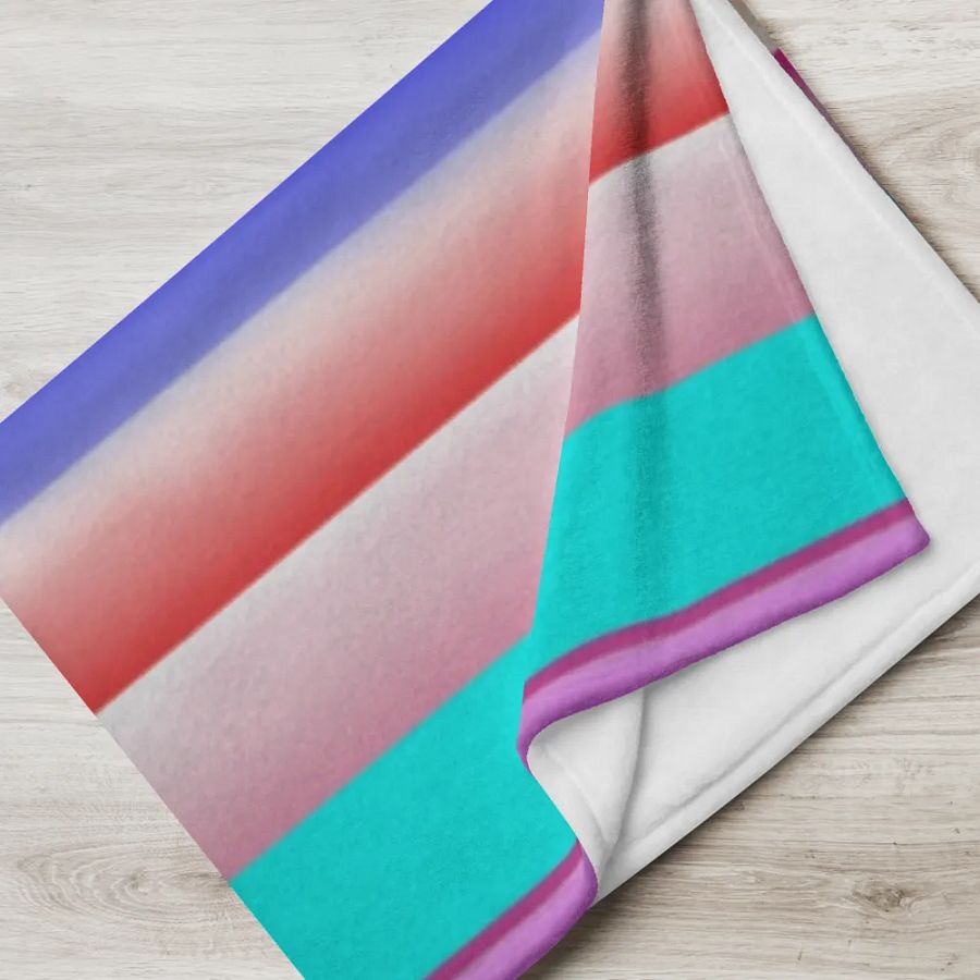Cotton Candy Stripes Throw Blanket product image (17)