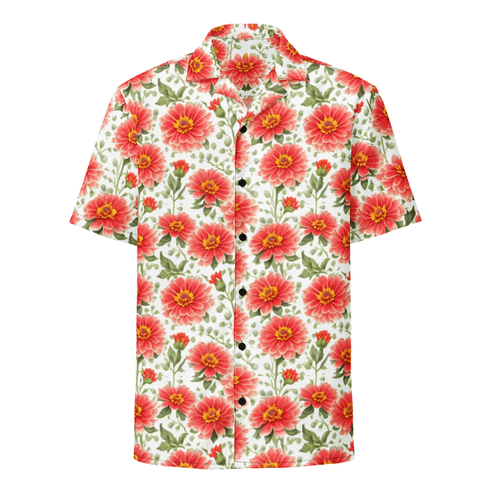 Floral Pattern Zinnia Flowers Hawaiian Shirt product image (1)