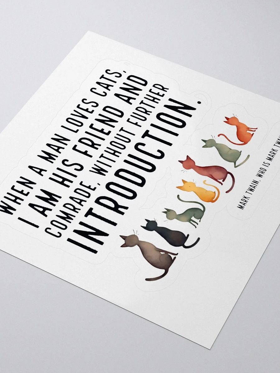 Cat Lover Twain Sticker product image (7)