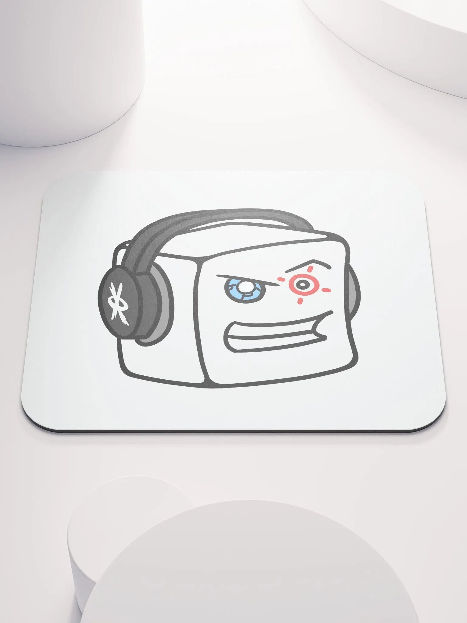 White Aim Mousepad product image (6)