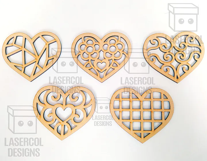 Hearts Set 1 - Laser Cut Files product image (2)