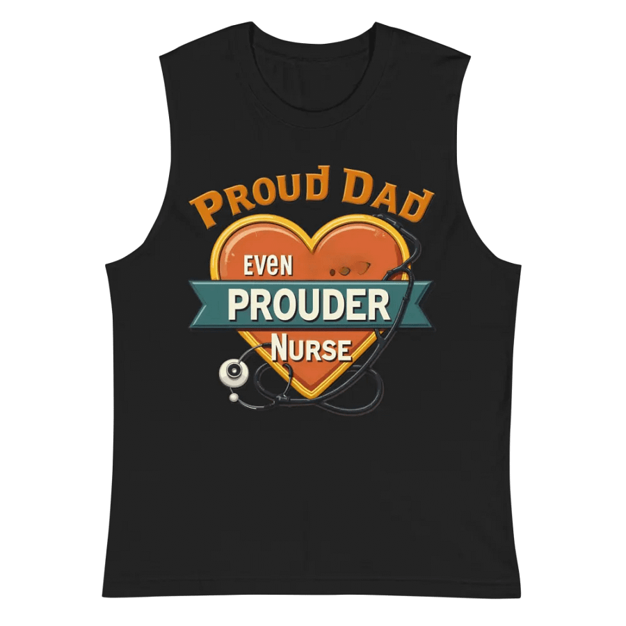 Proud Dad Even Prouder Nurse Heart Muscle Tank product image (3)