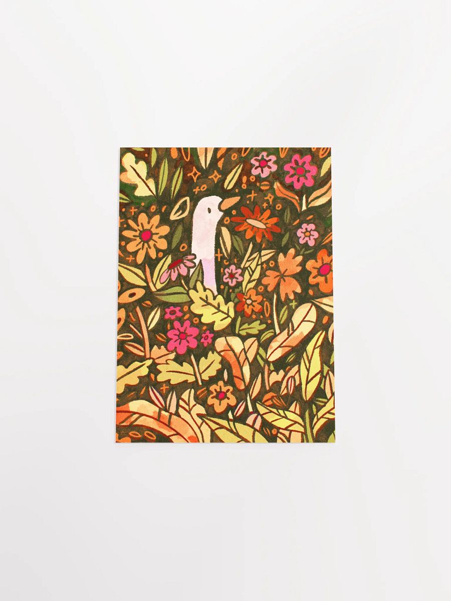 Goose in Flowers Print product image (5)