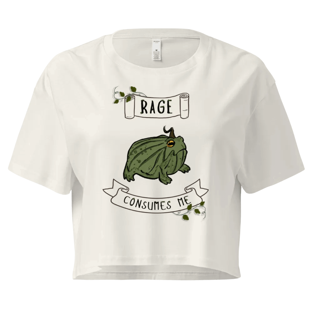 "RAGE" Pumpkin Frog Crop T-Shirt product image (1)