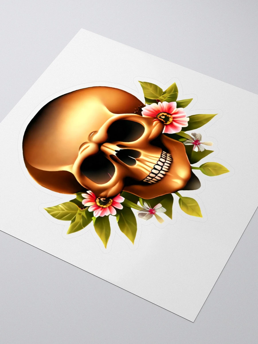 Skull with Nice Flowers Skull, skulls, skull art design, skeleton, skull and bones, scary, skull tattoo, artistic skull, human skull, dark skull, bones, Halloween, flowers product image (7)